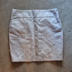 Ann Taylor White and Black Pencil Skirt